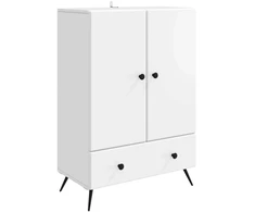 Kabalas su stalčių Balta 66 x 34,5 x 95 cm Apdirbta mediena