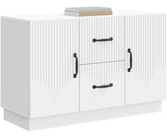 Kabalas su stalčių Balta 89 x 34,5 x 57 cm Apdirbta mediena