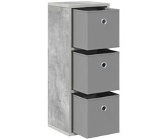 Kabalas su stalčių Betono pilka 25,5 x 22 x 69,5 cm
