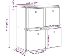 Kabalas Betono pilka 68,5 x 32 x 67 cm