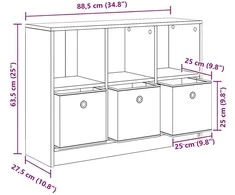 Kabalas Betono pilka 88,5 x 27,5 x 63,5 cm