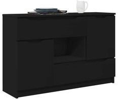 Kabalas su stalčių Juoda 100 x 30 x 65,6 Apdirbta mediena