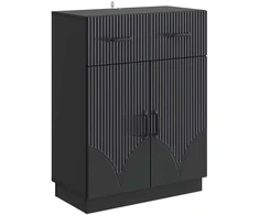 Kabalas su stalčių Juoda 66 x 34,5 x 87 cm Apdirbta mediena
