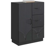 Kabalas su stalčių Juoda 66 x 34,5 x 87 cm Apdirbta mediena