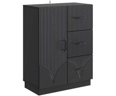 Kabalas su stalčių Juoda 66 x 34,5 x 87 cm Apdirbta mediena
