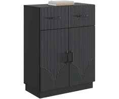 Kabalas su stalčių Juoda 66 x 34,5 x 87 cm Apdirbta mediena