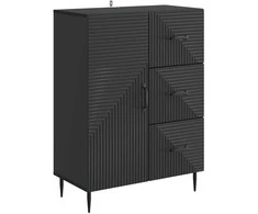 Kabalas su stalčių Juoda 66 x 34,5 x 89,5 cm Apdirbta mediena