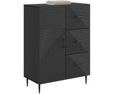 Kabalas su stalčių Juoda 66 x 34,5 x 89,5 cm Apdirbta mediena