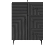 Kabalas su stalčių Juoda 66 x 34,5 x 89,5 cm Apdirbta mediena