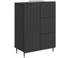 Kabalas su stalčių Juoda 66 x 34,5 x 91,5 cm Apdirbta mediena