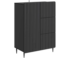 Kabalas su stalčių Juoda 66 x 34,5 x 91,5 cm Apdirbta mediena