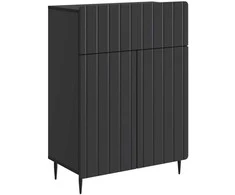 Kabalas su stalčių Juoda 66 x 34,5 x 92 cm Apdirbta mediena