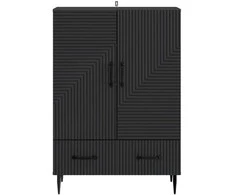 Kabalas su stalčių Juoda 66 x 34,5 x 95 cm Apdirbta mediena