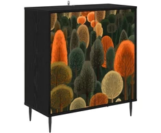 Kabalas ZAANDAM Juodojo ąžuolo 69 x 33 x 76 cm Apdirbta mediena