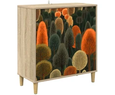 Kabalas ZAANDAM Sonoma ąžuolo 69 x 33 x 75 cm Apdirbta mediena