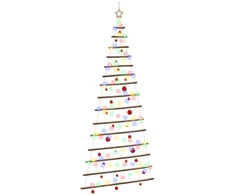Kabančios Kalėdų eglutės su žaisliukais 210 cm 130 LED