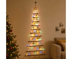 Kabančios Kalėdų eglutės su žaisliukais 150 cm 80 LED