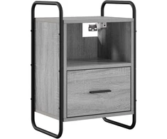 Kabantis naktinis staliukas 2 vnt. Pilka Sonoma 40 x 30 x 60 cm