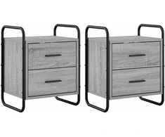 Kabantis naktinis staliukas 2 vnt. Pilka Sonoma 40 x 30 x 50 cm