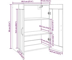 Oppbevaringsskap Senas medis 69,5 x 34 x 90 cm