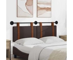 Pakabinamas lovos galvūgalis Tamsiai rudas Antikinis PU