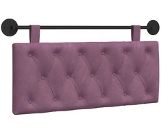 Pakabinamas lovos galvūgalis Su LED šviesa Violetinė Aksomas