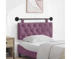 Pakabinamas lovos galvūgalis Su LED šviesa Violetinė Aksomas