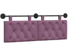 Pakabinamas lovos galvūgalis Su LED šviesa Violetinė Aksomas