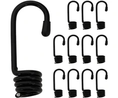 Kabliai 12 vnt. Juoda 10 mm x 5 cm Plienas