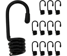 Kabliai 12 vnt. Juoda 8 mm x 5 cm Plienas