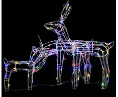 Kalėdinė lempučių ekspozicija elniai, 3 dalių, 229 LED (Ekspozicinė prekė)
