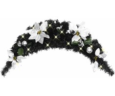 Kalėdinė arka su LED lemputėmis, juodos spalvos, 90cm, PVC