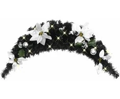 Kalėdinė arka su LED lemputėmis, juodos spalvos, 90cm, PVC