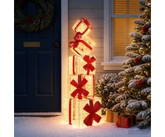 Kalėdinė dekoracija dovanų dėžutė 5 vnt. 125 LED Šilta balta