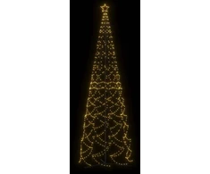 Kalėdinė eglutė, šiltai balta, 1400 LED, 160x500 cm