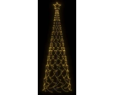 Kalėdinė eglutė, šiltai balta, 500 LED, 100x300 cm