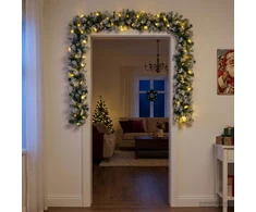 Kalėdinė girlanda Žalia ir balta 270 cm PVC 50 LED