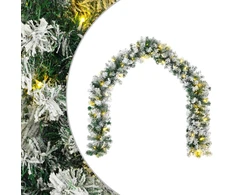 Kalėdinė girlanda Žalia ir balta 270 cm PVC 50 LED