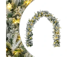 Kalėdinė girlanda Žalia ir balta 270 cm PVC ir PE 50 LED