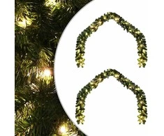 Kalėdinė girlanda su 600 LED 2 pcs Žalia PVC