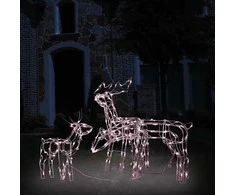 Kalėdinė lempučių ekspozicija, 3 dalių, elniai, 229 LED (Ekspozicinė prekė)