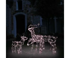 Kalėdinė lempučių ekspozicija, 3 dalių, elniai, 229 LED (Ekspozicinė prekė)