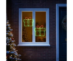 Kalėdinės langų dekoracijos (siluetai) LOVIISA 2 vnt. 160 LED