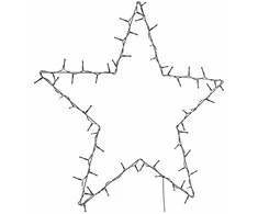 Kalėdiniai žibintai Star Silhouette 80 LED šiltai balta