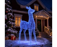 Kalėdinis LED elnio figūros apšvietimas LOVIISA 900 LED Mėlyna