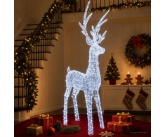 Kalėdinis LED elnio figūros apšvietimas 1000 LED Šalta balta