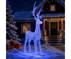 Kalėdinis LED elnio figūros apšvietimas 1000 LED Mėlyna