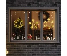 Kalėdų snaigė su 252 LED Šilta balta 44,5 x 38 cm PVC