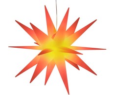 Kalėdinis šviestuvas su LED, raudonas, 100cm, sulankstomas