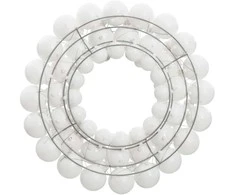 Kalėdinis vainikas, baltos spalvos, 45cm, polistirenas